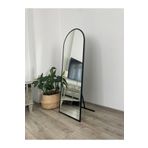 EFFE YAPI DEKOR Siyah Metal Çerçeveli 140x50 Cm Oval Ayaklı Boy Aynası