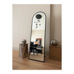 Effe Yapı Dekor Siyah Metal Çerçeveli 160X40 cm Oval Ayaklı Boy Aynası
