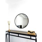 Effe Yapı Dekor Siyah Metal Çerçeveli 60 cm Yuvarlak Ayna - 60 x 60 cm