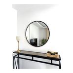 EFFE YAPI DEKOR Siyah Metal Çerçeveli Yuvarlak Ayna 70cm