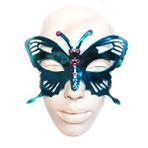 EffectPartyStore Maske Kelebek Mavi Metalik