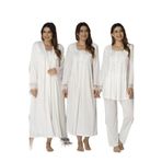Effort Hamile Çarşı 2405 Ekru Lohusa Hamile Gecelik Sabahlık Pijama Set, M, TXB3C9AB9D1110-HCEFT2405EM