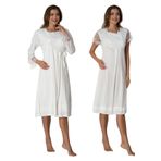 Effort Kadın 2055 Pembe Dantel Sabahlıklı Lohusa Gecelik Takımı, 2XL, TXB3C7CA5B1462-869BST0010785