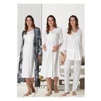 Effort Kadın Ekru Hamile Lohusa Sabahlıklı Gecelik Ve Pijama Takımı Set Effortt, 2XL, Effortt-9046-1-19804IGP27186453
