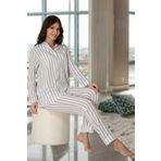 Effort Kadın Gri Önden Düğmeli Pijama Takımı, M, EF1050EF-19804IGP265631