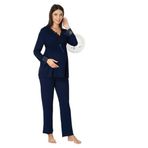 Effort Kadın Lacivert Lohusa Hamile Yazlık Pijama Takımı 8092, S, Effortt8092-19804IGP266856