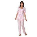 Effort Kadın Pembe Dantelli Hamile Lohusa Pijama Takımı, 2XL, EF6032EFR-19804IGP267629
