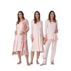 Effort Kadın Pembe Hamile Lohusa Sabahlıklı Gecelik Ve Pijama Takımı Set Effortt, XL, Effortt9046-19804IGP27186429