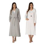 Effort Kadın Pembe Sabahlıklı Hamile Lohusa Gecelik Takım, XL, EF3092EFT-19804IGP268658