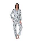 Effort Kadın Yeşil Pamuklu Uzun Kollu Önden Düğmeli Pijama Takımı, S, EF2442-198IGP101384