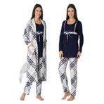 Effort Lohusa Dunyasi Pijama Lacivert Hamile Lohusa Pijama Takım Sabahlık 8084, L, 8084L-19804IGP253213