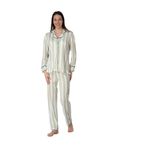 Effort Pamuklu Yeşil Çizgili Önden Düğmeli Uzun Kollu Kadın Pijama Takımı, 3XL, TYCIAW47AN170807598407733-198IGP101298