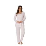 Effort Pembe Hamile Lohusa Pamuklu Uzun Kollu Pijama Takımı, M, EF3045-198IGP101524