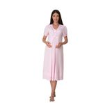 Effort Pembe Pamuklu Hamile Lohusa Kısa Kollu Gecelik, 2XL, EFF8023EF-198IGP102015