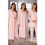 Effort Pijama Hamile Çarşı Effortt 2405 Pembe Lohusa Hamile 4'lü Set