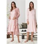 Effortt 9045 Somon Renk Sabahlıklı Kadın Hamile Gecelik