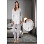 Effortt Gri Hamile Lohusa Pijama Takımı - XL