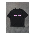 EFFRENATU EnderMan Cosplay Baskılı Bisiklet Yaka Kısa Kol Unisex T-shirt