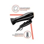 Efil Profesyonel Saç Kurutma ve Fön MAKINESI,2400W Dc Motor Katlanabilir, Soğuk Üfleme Difüzör ve Dar Başlık 3 Isı 2 Hız Ayarı Aşırı Isınma Korumalı Çıkarılabilir Filtre Asma Halkalı, Siyah - Ahşap