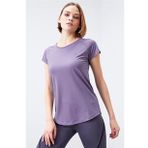 Eflatun Basic Kısa Kol Standart Kalıp O Yaka Kadın T-Shirt - 97144