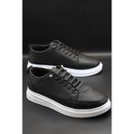 EFNANSHOES EFNAN SHOES Erkek Siyah Günlük Esnek Rahat Dikişli Hafif Poli AKILLI BACIKLI SPOR AYAKKABI