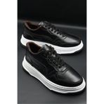 EFNANSHOES efnan shoes Erkek Siyah Premium Hafif Ortopedik Dikişli Taban Günlük Spor Yürüyüş Ayakkabı