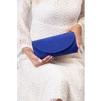 efnanstore Abiye Portföy Clutch Çanta Saks Mavi
