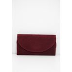 efnanstore Bordo Süet Abiye Portföy Çanta