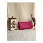 Efnanstore Fuşya Soft Deri Abiye Portföy Clutch Çanta