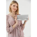 Efnanstore Gümüş Simli Abiye Çanta Portföy Clutch Çanta