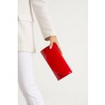 efnanstore KIRMIZI RUGAN ABİYE ÇANTA CLUTCH PÖRTFOY ÇANTA