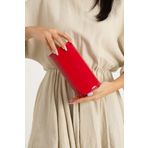 efnanstore KIRMIZI RUGAN MİNİ BOY ABİYE ÇANTA PORTFÖY ÇANTA CLUTCH ÇANTA