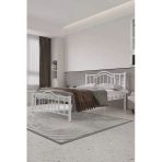 Efon Argimo Belinay Ferforje Metal Karyola Beyaz 140X190