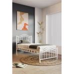Efon Argimo Belinay Ferforje Metal Karyola Beyaz 90X190