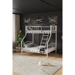 EFON Familia 3 Kişilik Metal Ranza (Ebeveyn 3'lü) Beyaz 90x190+140x190