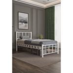 EFON Pera Metal Ferforje Karyola Beyaz 90x200cm