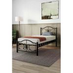 Efon Pero Ferforje Metal Karyola Siyah 90X200cm