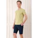 Efor Erkek Bermuda 034 Slim Fit Beli Lastikli Gofre Pamuklu Casuel Lacivert Şort