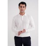 Efor Erkek Comfort Fit Pamuklu Rahat Kalıp Ekru / Kırık Beyaz Triko Kazak TR 885 - S