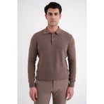 Efor Erkek Comfort Fit Pamuklu Rahat Kalıp Vizon Kahverengi Triko Kazak TR 885 - 2XL