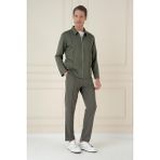 Efor Erkek Comfort Fit Rahat Kalıp Fermuarlı Yan Cep Mevsimlik Casual Haki Ceket Mont Mt 174 - 2XL