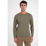 Efor Erkek Comfort Fit Rahat Kalıp Pamuklu Uzun Kollu Haki Tişört TS 920 - 2XL