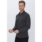 Efor Erkek G 1519 Slim Fit Siyah Spor Gömlek