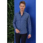 Efor Erkek G 1540 Slim Fit Lacivert Klasik Gömlek - 2XL