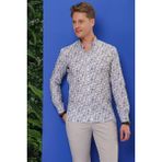 Efor Erkek G 1542 Slim Fit Gri Klasik Gömlek