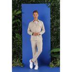 Efor Erkek G 1552 Slim Fit Bej Klasik Gömlek - 4XL