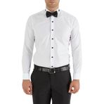 Efor Erkek GK 322 Slim Fit Ata Yaka Beyaz Damatlık Smokin Gömlek GK 322