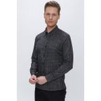 Efor Erkek GK 662 Slim Fit Siyah Klasik Gömlek