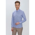 Efor Erkek GK 664 Slim Fit Mavi Klasik Gömlek