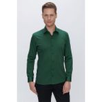 Efor Erkek GK 669 Slim Fit Yeşil Klasik Gömlek